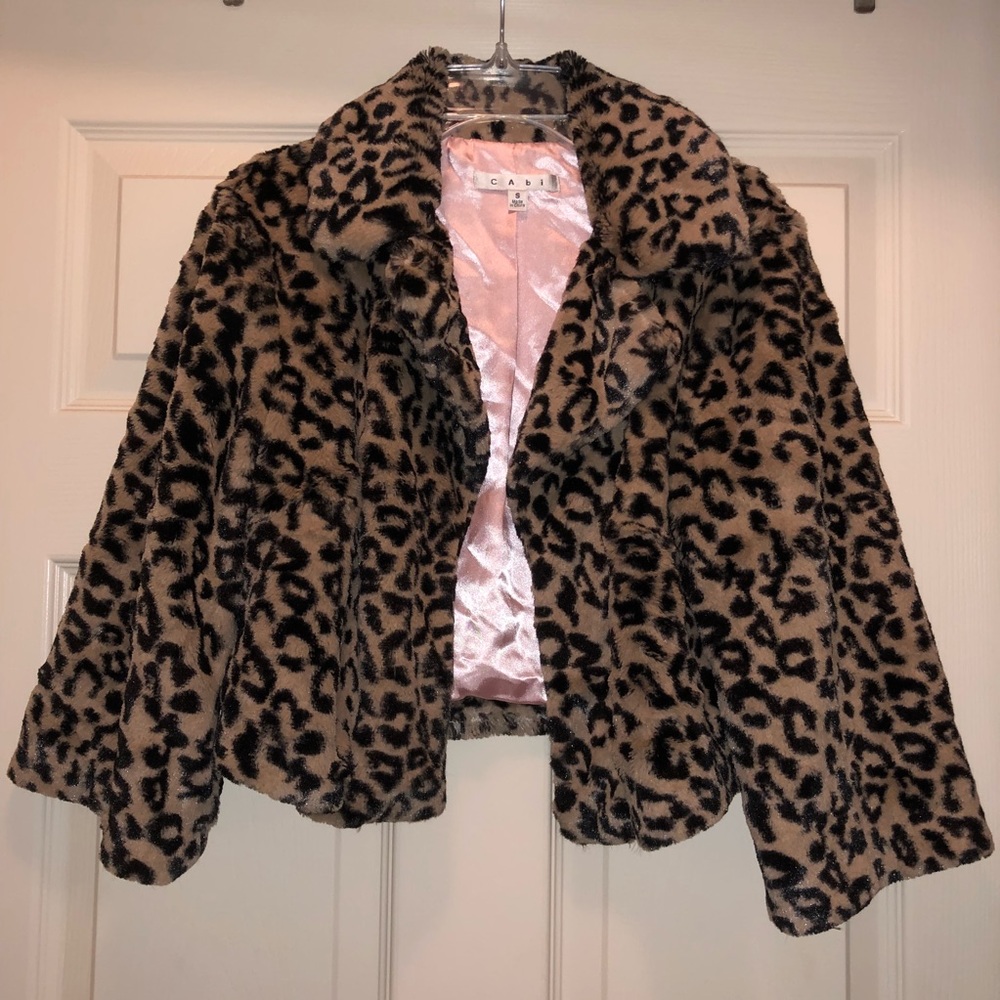 Cheetah Print Cabi 3/4 Sleeve Shawl